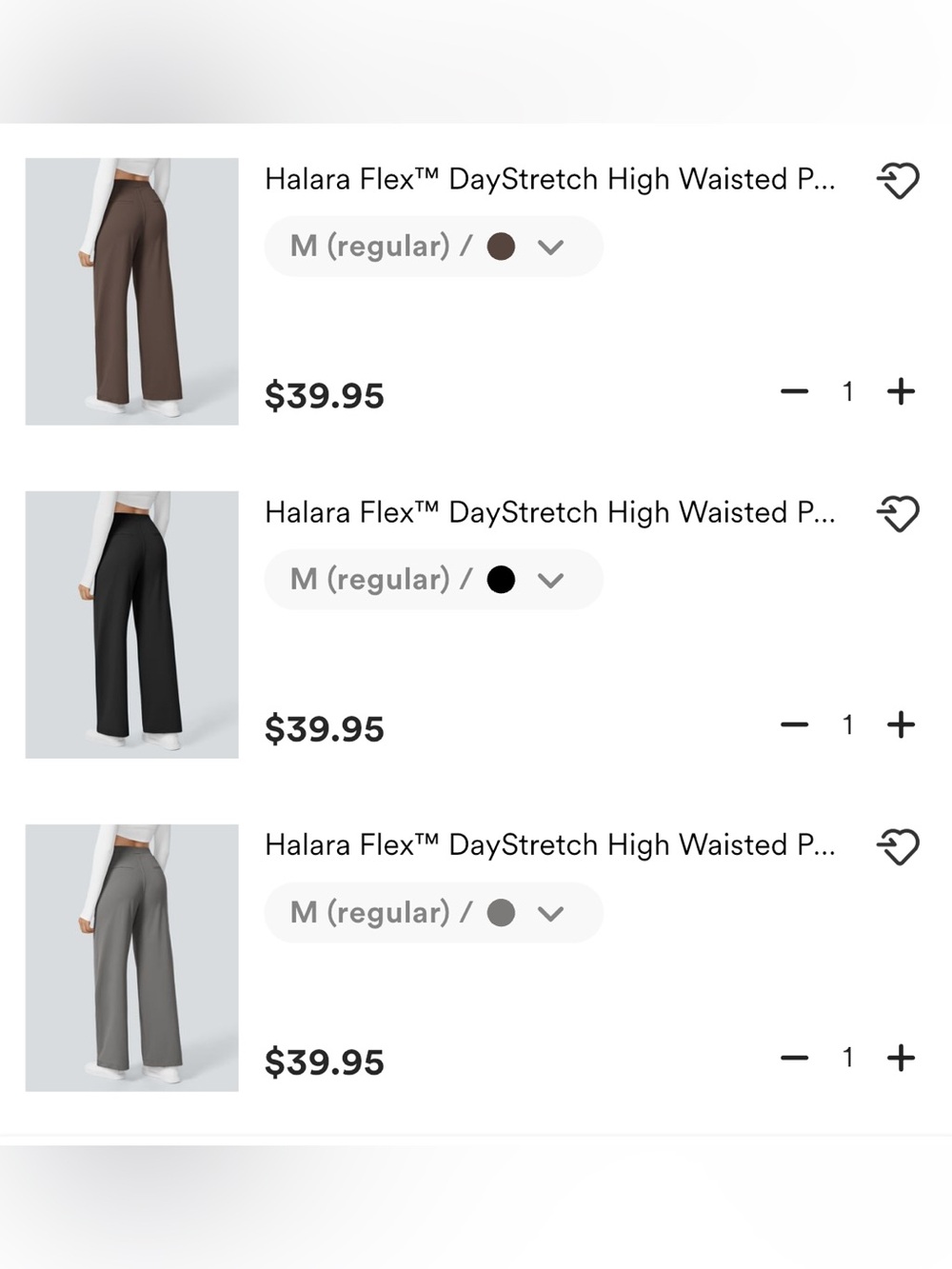 Halara Flex™ DayStretch High-Waisted Wide-Leg Work Pants - Brown, Black, Gray
